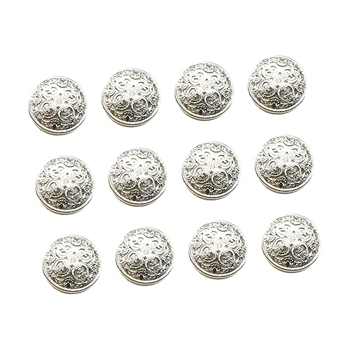 Tofficu 30St Nähverschluss Tasten Schlaufenwender-Nähwerkzeug Knopfmaschine Scrapbooking-Schaltfläche Hosenknopf Stifte bastelzeug handwerkskunst Metallknopf für Mantel DIY-Knöpfe Silver von Tofficu