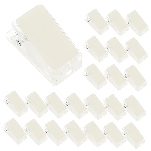 Tofficu 30St Selbst klebender Clip Cliphalter selbstklebende Federklammern beschichtete Büroklammern Kabel Wand Fotoclips kunststoffclips kleine Federklammern Ausweishalter Clip Plastik von Tofficu