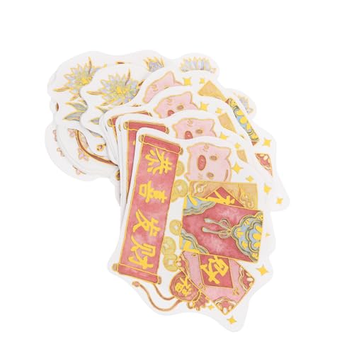 Tofficu 36St Haftnotiz chinese new year chinesisch neujahr Schreibwaren neu jahr Planer Notizblöcke Scrapbooking-Papier für das neue Jahr planer kurze notizen dekorative Vergoldungsnotizen von Tofficu