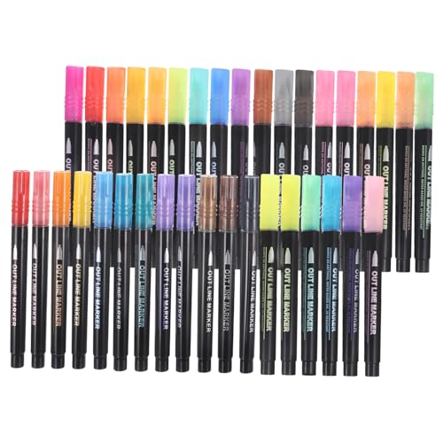 Tofficu 36St Stift Markierungen Textmarker Highlighter pastell schreibkladde leuchtmarker tintenschreiber pen markers leuchtschilder Glitzermarker schicke Marker DIY liefert Acryl von Tofficu