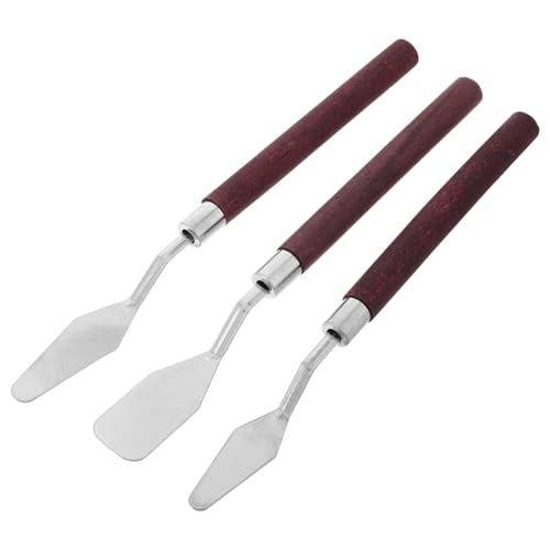 Tofficu 3Pcs -Palettenmesser Professionelle Kunstschaber -Werkzeug -Set -Künstler Messer Schaber Für Acryl- Und Ölfarbe Mischen Und Texturierung Auf von Tofficu