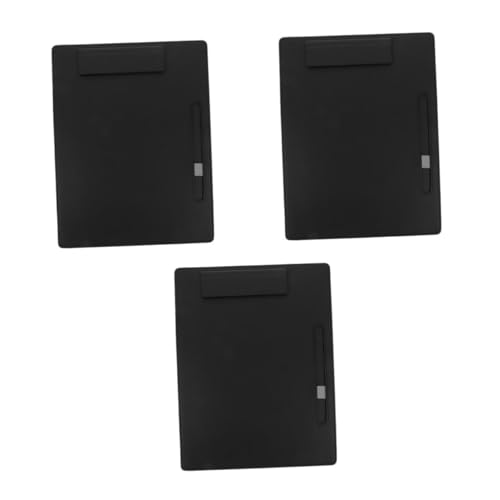 Tofficu 3St Aktenordner kleines Klemmbrett Bau-Zwischenablage personalisierte Zwischenablage büromaterial bürozubehör Schreiben von Support-Boards Organisator für Papierakten Pu Black von Tofficu