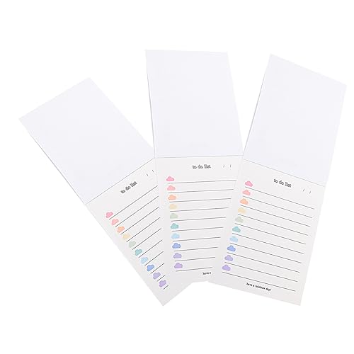 Tofficu 3St Briefpapier Mini-Notizbücher schöner Notizblock Bürobedarf tragbarer Notizblock Hausversorgung Planer zu tun schön zu tun pad Schüler-Schreibblock Schüler machen Pad Colorful von Tofficu