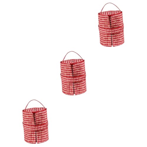 Tofficu 3St Strickset stricknadeln etui gewebesäcke verbandstasche Strickwerkzeugtasche Aufbewahrungstasche Häkelnadel-Etui gehäkelter Aufbewahrungsorganisator Häkelorganisator Polyester von Tofficu