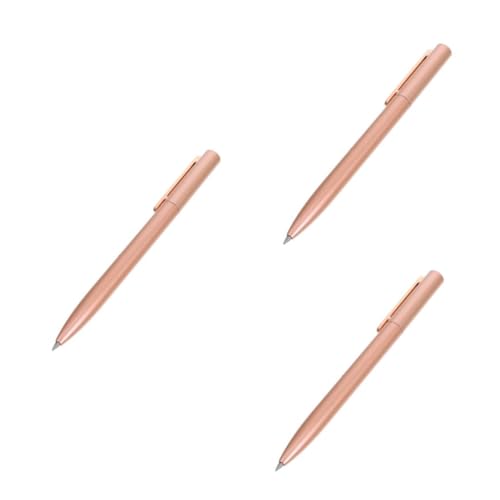 Tofficu 3st Rotierender Stift Gelschreiber Schwarz Kupferstift Stylus-stifte in Loser Schüttung Schwarze Journalstifte Kugelschreiber Bürobedarf, Schwarze Stifte Rose Gold Aluminium von Tofficu