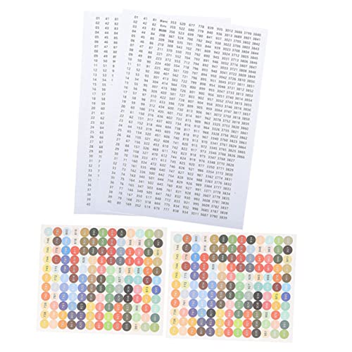 Tofficu 4 Blätter Diamond Sticker-nummer Etiketten Mini-buchstaben-aufkleber Aufkleber Für Scrapbooking Flaschen Punktaufkleber Behälter Abnehmbares Korbetikett Aufkleber Beachten Papier von Tofficu