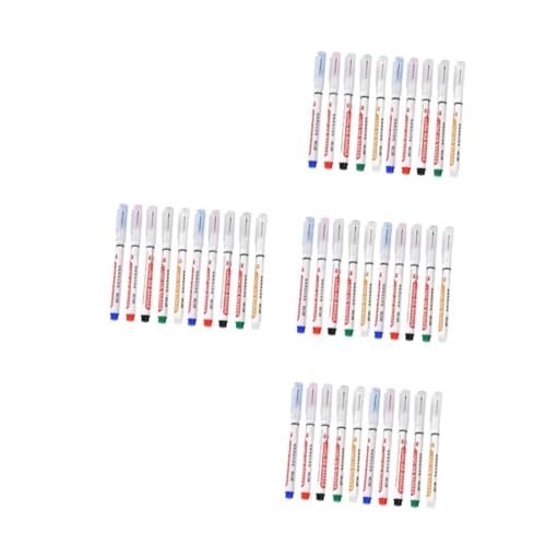 Tofficu 4 Sätze 4 Sets Marker Mit Langer Spitze Tieflochmarker Permanentmarker Permanentmarker Langkopfmarker Tintenmarker Zimmermannsmarker Bunter 10 Stück * 4 von Tofficu