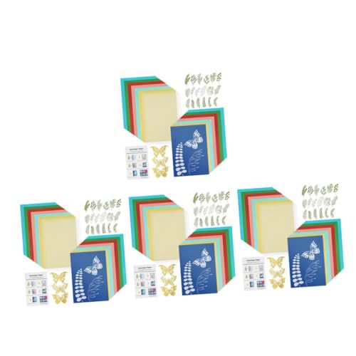 Tofficu 4 Sätze Cyanotypie DIY Druckkit Farbige Druckpapiere Fotodruck Papier DIY Druckpapier süße kleine Büroklammer Gel -Briefmarkenstempel DIY zubehör DIY-Papiere Naturfaser-Papier von Tofficu