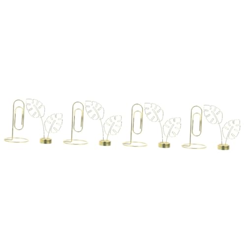 Tofficu 4 Sätze Desktop-nachrichtenordner Clips Ort Geld Kartenhalter Damen Frauen Stift Geschäft Kartenhalter Für Den Tisch Tischkarten Zur Hochzeit Inhaber Steht Golden Eisen 2 Stück * 4 von Tofficu