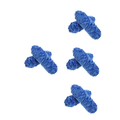 Tofficu 4 Sätze Goldenes Samtgarn Bastelgarn Häkelgarn Strick Versorgung Multifunktions-strickgarn Bulk-garn Professionelles Strickgarn Anfängergarn Zum Häkeln Blue Polyester 2 Rollen * 4 von Tofficu