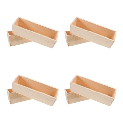 Tofficu 4 Sätze Handgemachte Seifenform Holzseifenform Rechteckige Seifenform Diy Seifenform Diy Seifenherstellung Silikonform Für Seife Form Zur Seifenherstellung Beige 2 Stück * 4 von Tofficu