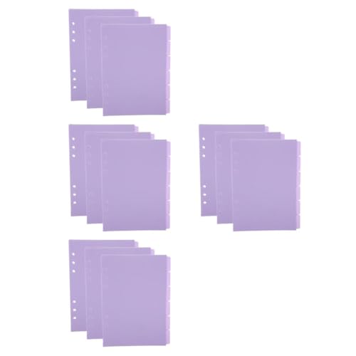 Tofficu 4 Sätze Ordner-trennseiten Sämaschinenrasen Radiergummi Für Schreibwaren Kühlschrank Spender Bulk Radiergummi Leerzeichen Ordnerseiten Notizbuch Binder Pp Violett 18 Stück * 4 von Tofficu