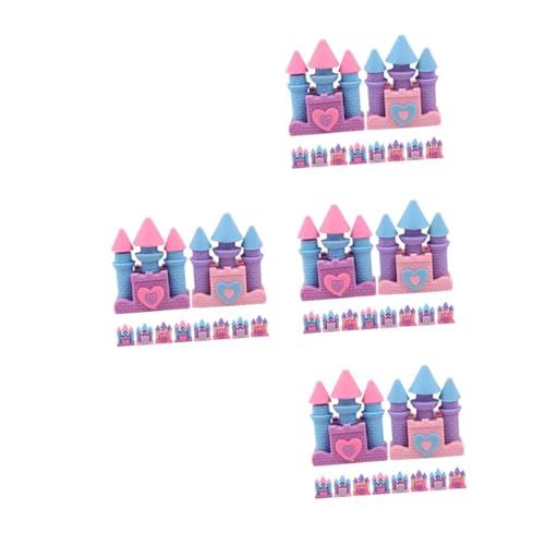 Tofficu 4 Sätze Schloss-radiergummi Niedliche Radiergummis Lustige Radiergummis, Großpackung Neuartige Kawaii-radiergummis Radiergummis Masse Radiergummis Malradierer 10 Stück * 4 von Tofficu