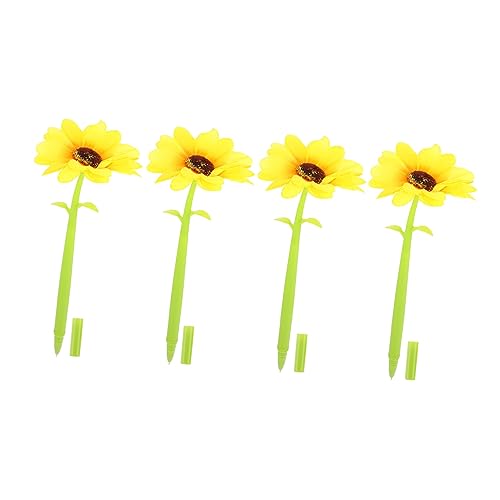 Tofficu 4 Sätze Sonnenblumen-gelstift Gravierter Stift Künstliche Kugelschreiber Lustiger Stift Gel Pen Aquastifte Stifte Für Büroschilder Sonnenblumen-schreibstifte Pvc Green 4 Stück * 4 von Tofficu