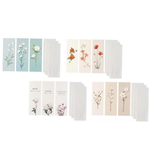 Tofficu 4 Sätze Umschlag Briefpapier-set Floraler Briefumschlag Schreibpapier Edles Briefpapier Weihnachtsbriefpapier Geschenkpapier Stationär Süßes Briefpapier Spezialpapier - Brief von Tofficu