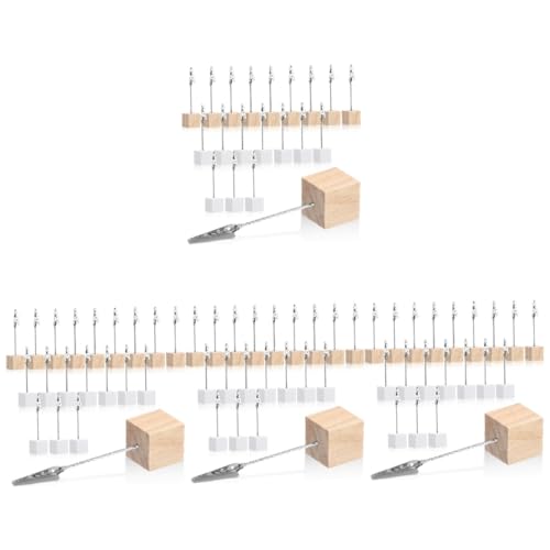 Tofficu 4 Sätze Vertikaler Zettelhalter Aus Holz Tischkarten Kartenhalter Stehen Platzkartenhalter Für Den Tisch Bildhalterungen Bildregal Karteninhaber Bildhalter Für Tische 20 Stück * 4 von Tofficu