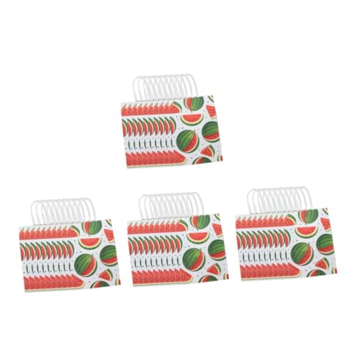 Tofficu 4 Sätze Wassermelonen-leckerei-papiertüten Wassermelonengeschenktüten Niedliche Geschenktüten Snackbeutel Wassermelonenbeutel Obsttüten Aus Papier Kraftpapier 12 Stück * 4 von Tofficu