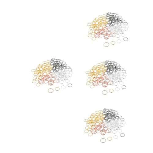 Tofficu 4 Sätze Zubehör Für Schlüsselanhänger Kleiner Goldener Schlüsselanhänger Runder Schlüsselanhänger Aus Metall Runder Federringschlüssel Geteilte Schlüsselringe Eisen 170 Stück * 4 von Tofficu