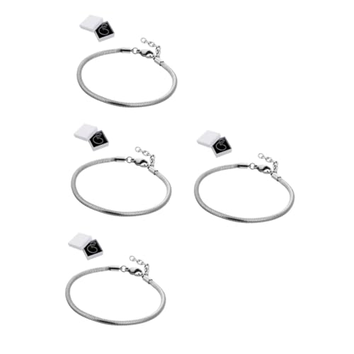 Tofficu 4 Sets Schlangenknochen Armband Schlangenkettenarmband Schlangenarmband Bettelarmbänder Für Frauen Schlangenkette Bettelarmband Bettelarmbänder Für Handgelenkschmuck von Tofficu