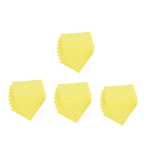 Tofficu 4 Stück 9 Haftnotiz Kleiner Notizblock Selbstklebende Notizblöcke Schulmaterial Süß Klebrige Schreibblöcke Unterrichtsmaterialien Schulmaterial Ästhetisch Yellow Papier von Tofficu