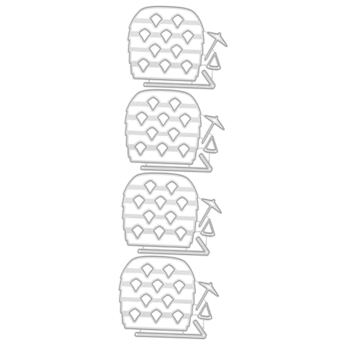 Tofficu 4 Stück Ananasbecher Metall Kohlenstoffstahl Messerform DIY Stanzmesser Formkante Katzen Stanzformen Die Kartenglocke Bastelkreis Schablone Gestanzte Ananas von Tofficu