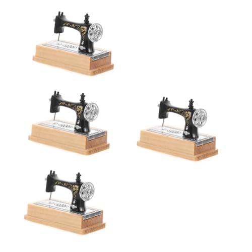 Tofficu 4 Stück Mini Nähmaschine Mini Hauseinrichtung Mini Nähmaschine Mikrolandschaft Dekoration Miniaturen Möbel Modell Rollenspiel Geschenk Winzige Hausdekorationen Für von Tofficu