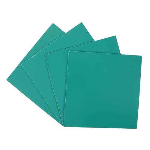 Tofficu 4 Stück Offsetdruckplatte Gravurplatte Gravurpads Schneidebrett gravieren holzplatte kunststoffplatte Kunststofftheken Druckplatte aus Kunststoff Schnitzbretter PVC Green von Tofficu