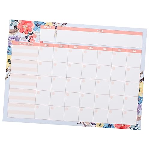 Tofficu 4 Stück Planer Planung Notizblöcke Whiteboard Schreibtisch Homeoffice-grundlagen Tischkalender Weiße Tafel Agenda Sidekick-notizblock Budget Led-noteboard Notizbücher Leer Metall von Tofficu