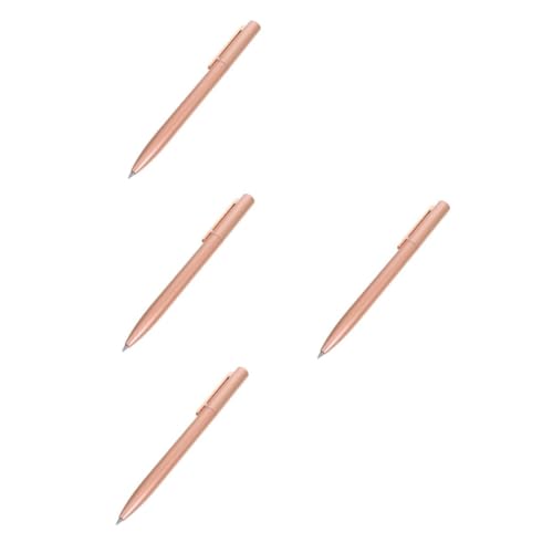 Tofficu 4 Stück Rotierender Stift Japanische Gelstifte Stifte Für Server Stylus-stifte in Loser Schüttung Serverstifte Schwarze Geltintenstifte Schwarze Kugelschreiber Rose Gold Aluminium von Tofficu