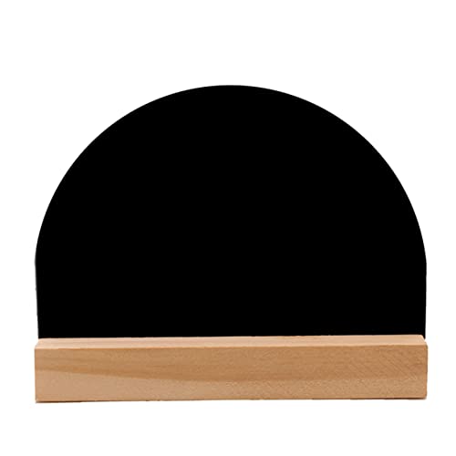 Tofficu 4 Stück Tafelzeichen Tafeldekor kleine Tafeln Tischdekoration Tafelschilder mit Staffeleien Aufkleber, Stiftband holzplatten plank board Minitafeln Nachricht Tafel Hölzern Black von Tofficu