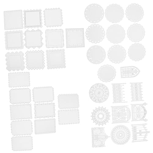 Tofficu 4 Taschendekorpapier kreativpapier scrapbook paper Kartenherstellung Spitzenpapier Bastelpapiere für die Kunst tischdecken Handkonto Material Papier Scrapbook-Spitzenpapier Weiß von Tofficu