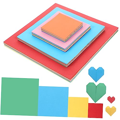 Tofficu 400 Stück Quadratisches Origami-papier Bunte Diy Faltpapiere Buntes Faltpapier Origami Papier Selber Machen Glitzerpapier Falten Japanisches Origami-papier Diy-bastelpapier von Tofficu