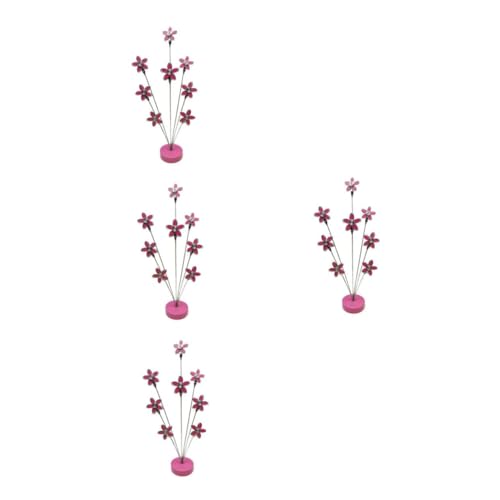 Tofficu 4Pcs Blumenmemoordner geburtstags büro deko Foto-Display-Clip Bild Baumhalter Foto-Display-Halter Tischkartenclip Büroklammer Fotoklemme Hinweisclip Rostfreier Stahl Rosa von Tofficu