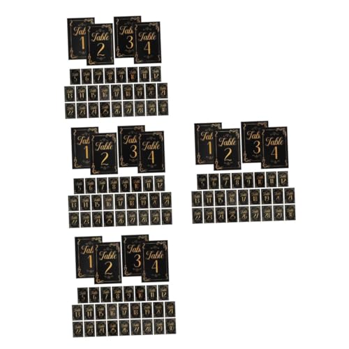 Tofficu 4sets Hochzeitstischetiketten Kartennummern 1-30 Tischnummern Kartenvorrat Tischnummernhalter Fiesta Kartennummer Für Den Tisch Mesas Tischnummernkarten Zahlen Black Papier 31pcs*4 von Tofficu