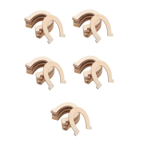 Tofficu 5 Sätze 5 Sets Hufeisenförmige Holzspäne Aus Holz DIY Holzparty Dekoration Western Hufeisenausschnitte Hufeisenholzdekorationen Leere Hufeisenholzausschnitte 36 Stück * 5 von Tofficu