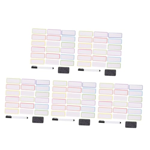 Tofficu 5 Sätze 5 Sets Magnetetiketten Für Schließfächer Trocken Abwischbare Tafelmagnete Whiteboard Magnete Kühlschrankaufkleber Magnete Für Klassenzimmer Magnetstreifen 60 Stück * 5 von Tofficu