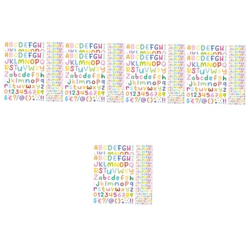 Tofficu 5 Sätze Alphabet-aufkleber Adressetiketten Adressenaufkleber Buchstabenetiketten Selbstklebende Buchstaben Des Alphabets Scrapbooking-aufkleber Zahlenaufkleber Vinyl 10 Blatt * 5 von Tofficu