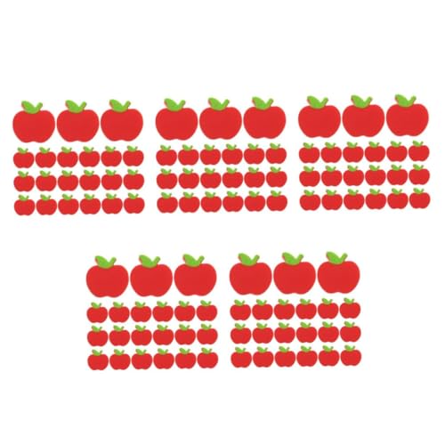 Tofficu 5 Sätze Apfel-radiergummi Mini- Miniatur Mini-radierer Neuartige Radiergummis Trockener Radiergummi Große Radiergummis Für Apple-stift Rot 100 Stück * 5 von Tofficu