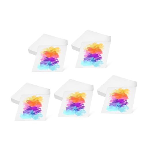 Tofficu 5 Sätze Aquarellpapier Papier Für Die Aquarellmalerei Aquarellkarten Papier Zum Malen Von Kindern Kartonpapier Malpapier Für Kinder Zeichenpapier Weiß 50 Stück * 5 von Tofficu