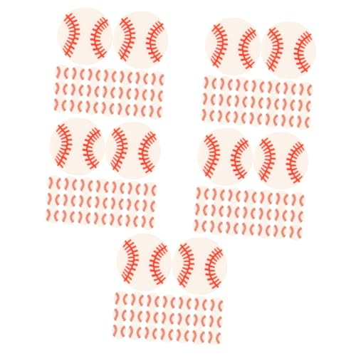 Tofficu 5 Sätze Baseballperlen Diy Handgefertigte Perlen Halskette Diy-material Bastelmaterial Bastel Materialien Schmuckperlen Aus Perlen Für Sportbälle Polymer-ton 100 Stück * 5 von Tofficu