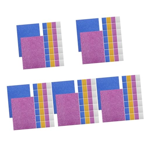 Tofficu 5 Sätze Glitzerkarton Kreativpapier Paketpapier Muttertagkarte Bastel Materialien Einpackpapier Zeitschrift Krepp-papier Diy-material Glitzerpapier Zum Basteln 40 Blatt * 5 von Tofficu