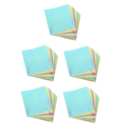 Tofficu 5 Sätze Glitzerndes Handgemachtes Origami Origamifarbenes Papier Handgeschöpftes Bastelpapier Perlglanzpapier Zum Basteln Seidenpapier Zum Basteln Laserpapier 20 Blatt * 5 von Tofficu