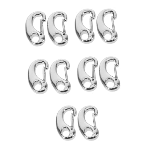 Tofficu 5 Sätze Hummerschere Hakenclip Aus Edelstahl Sprossenclips Karabinerverschlüsse Drehhaken Anhängerverschluss Doppelte Karabinerverschlüsse Rostfreier Stahl Silver 2 Stück * 5 von Tofficu