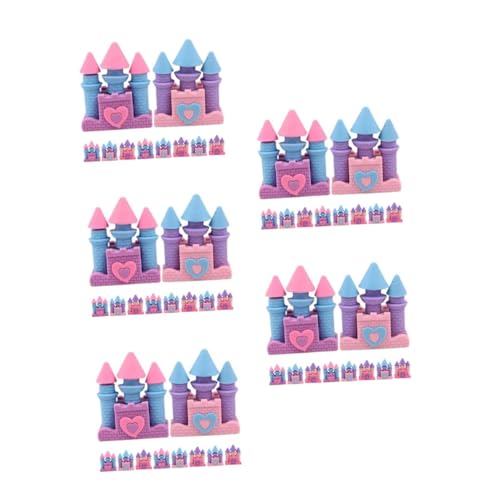 Tofficu 5 Sätze Schloss-radiergummi Spaß Gummiradiergummis Niedlicher Radiergummi Schöne Radiergummis Kreative Radiergummis Neuartige Kawaii-radiergummis Lustige Radiergummis 10 Stück * 5 von Tofficu