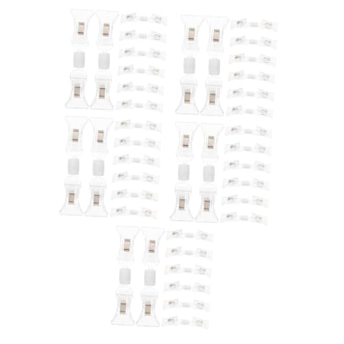 Tofficu 5 Sätze Werbeclip Warenschildclip Aus Kunststoff T-shirt-ausstellungsstand Für Verkäufer Klare Clips Merchandising-schilder-display-tag Rack-clip-tag Transparent Metall 8 Stück * 5 von Tofficu