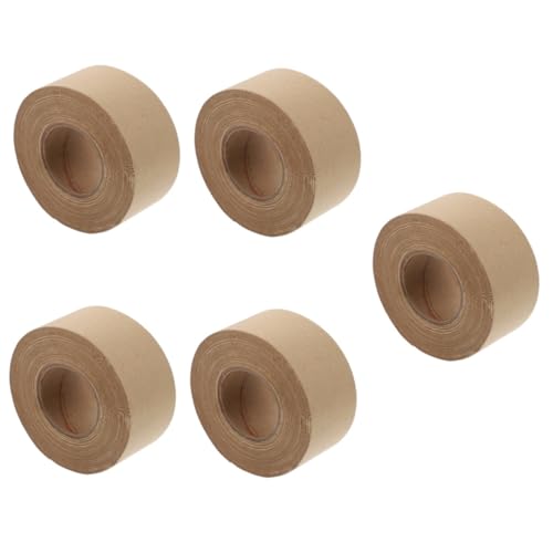 Tofficu 5 Stk Klebeband aus Kraftpapier schreibbar Butyl Patch Wasser Gummi verpackungsmaterial packing tape verpackungsband anti dust tape water straw Packband abdichten Papier Klebeband von Tofficu