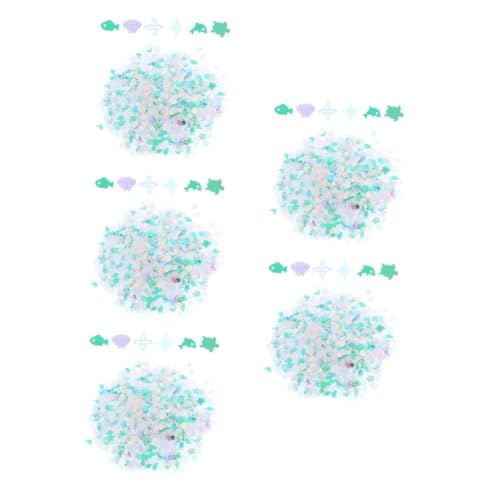 Tofficu 5 Stück 2 Pailletten aus der Unterwasserserie Schmuckdekoration Handwerksausstellungen Dekorationen Schmuckherstellung Pailletten Party-Glitzer-Pailletten Epoxy-Füller PVC von Tofficu