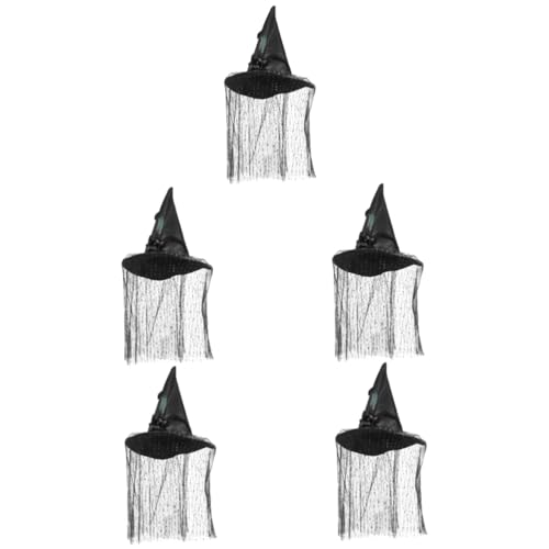 Tofficu 5 Stück Hexenhut Leichter Halloween Hut Halloween Hut Verzierung Halloween Ornament Halloween Partyhut Cosplay Hut Verschleißfester Halloween Hut Halloween Kostümhut von Tofficu