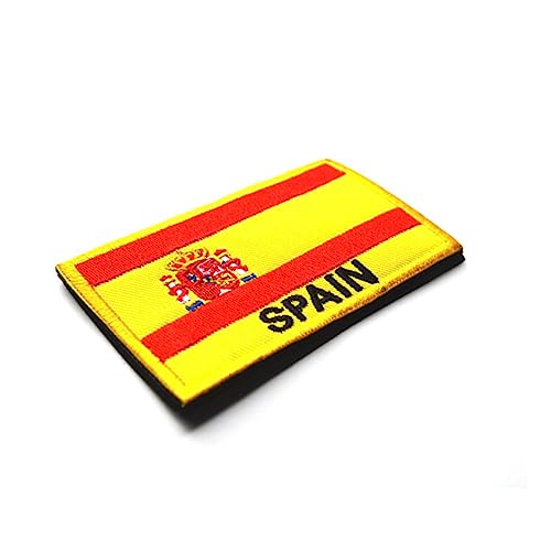 Tofficu 5 Stück Natinal Flags Patch Stickerei Stoffpaste Sport Dekorative Haken Und Schlaufen Armband Abzeichen Zubehör (griechenland + Spanien + Italien + Frankreich + Deutsch) von Tofficu