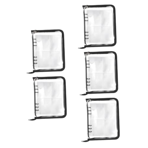 Tofficu 5 Teiliges Handbuch Set Binder Clips Nagelaufkleber Ordner Reiseaufkleber Geldordner Aufkleberhalter Display Aufkleber Aufbewahrungsbuch Ordner Mit Reißverschluss von Tofficu